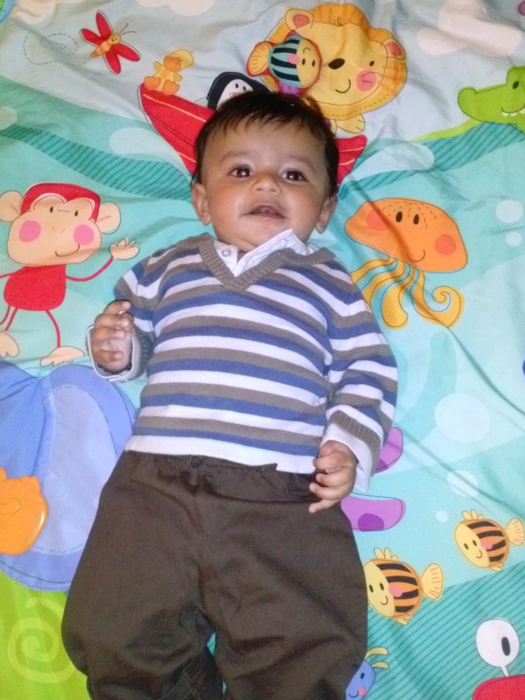 Madhav at 4 months old.